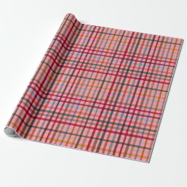 Bold Multicolour Tartan Plaid Vibrant Check  Presentpapper