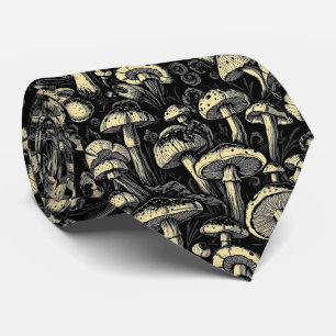 Bold Mushroom Elegance Neck Tie Slips