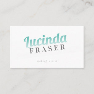 BOLD NAMN FADE coola retro minimal jade-grönt Visitkort