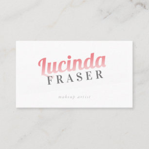 BOLD NAMN FADE coola retro minimal rosa av svart k Visitkort
