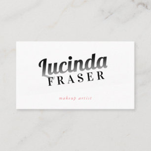 BOLD NAMN FADE retro minimal rosa av svart korall Visitkort