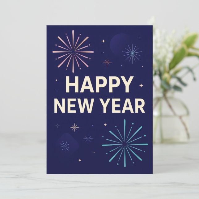 Bold Navy Gold 2026 Celebration Fireworks (Stående Fram)