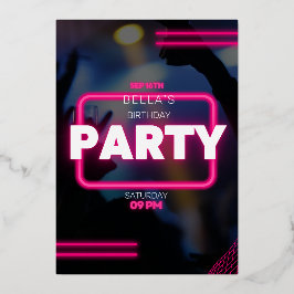 Bold- och Bright Birthday-inbjudan | Roligt och up