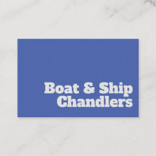 Bold och rensa Boat & Frakt Chandlers design Visitkort