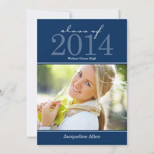 Bold och vacker inbjudan till Studenten (Framsida)