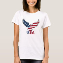 Bold Patriotic Eagle och Flagga Design for America