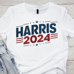 Bold Patriotic Red, White och Blue Harris 2024 T Shirt