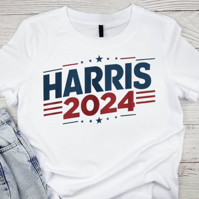 Bold Patriotic Red, White och Blue Harris 2024 T Shirt (Skapare uppladdad)