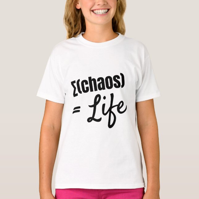 Bold Philosophical Math-Inspired Quote T-Shirt (Framsida)