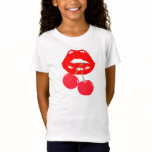 Bold & Playof Red Läppar Tee for Girls