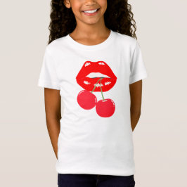 Bold & Playof Red Läppar Tee for Girls