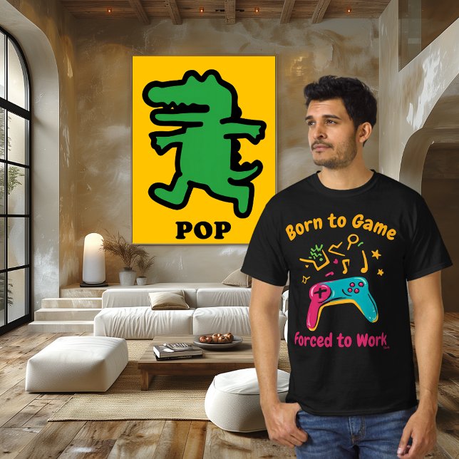 Bold Pop Art-spelkontroll T-Shirt (Skapare uppladdad)
