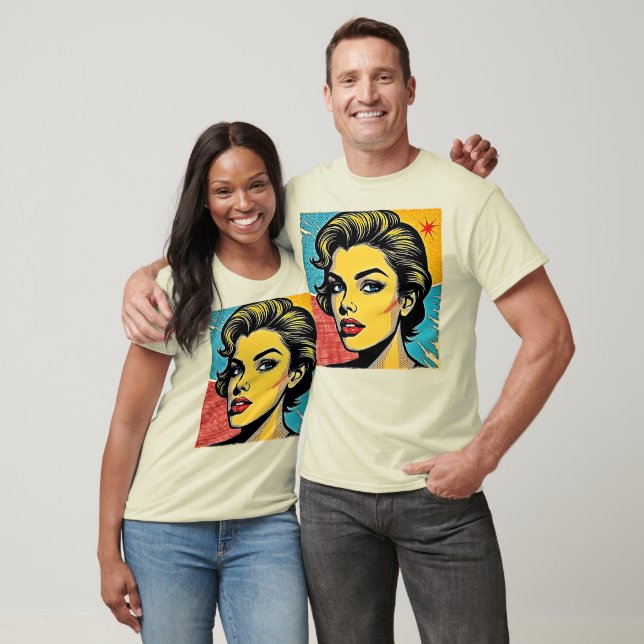 Bold Pop Art Woman Defined T Shirt (Unisex)