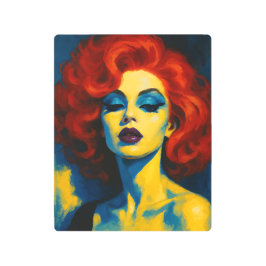 Bold Pop Art Woman Metal Print