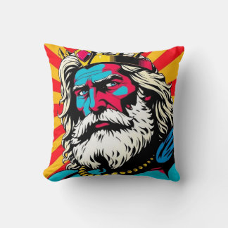 Bold Pop Art Zeus - Fyrfull grekisk gud Illustrati Kudde