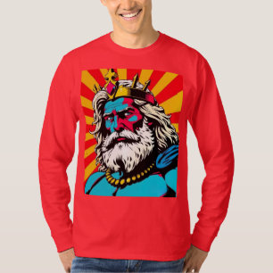 Bold Pop Art Zeus - Fyrfull grekisk gud Illustrati T Shirt