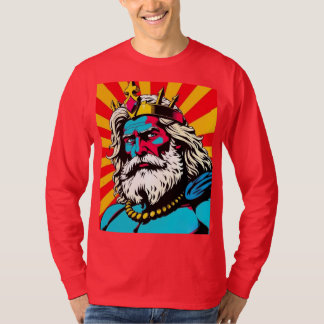 Bold Pop Art Zeus - Fyrfull grekisk gud Illustrati T Shirt
