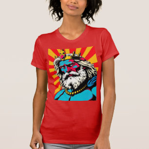 Bold Pop Art Zeus - Fyrfull grekisk gud Illustrati T Shirt
