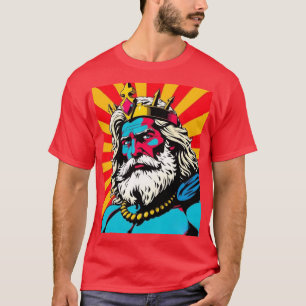 Bold Pop Art Zeus - Fyrfull grekisk gud Illustrati T Shirt