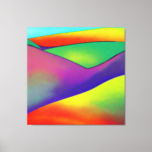 Bold Rainbow Backe Canvastryck