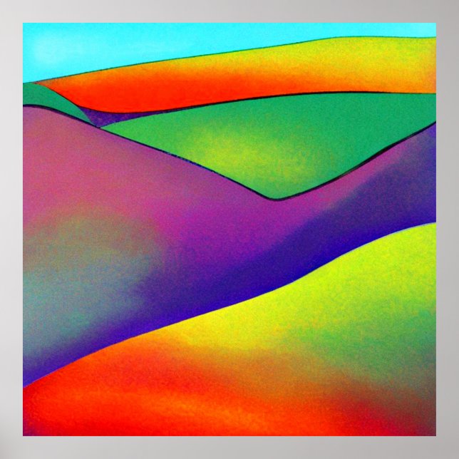 Bold Rainbow Backe Poster (Framsidan)