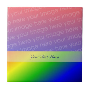 Bold Rainbow Färg Rand din foto-panel Kakelplatta