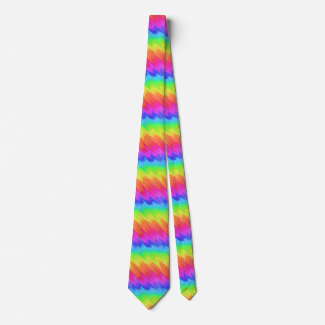 Bold Rainbow Multi-färg Manar Tie Slips (Framsida)