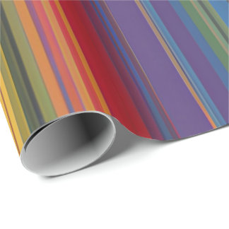 Bold Rainbow Rand Gift Wrap - Vibrant Presentpapper
