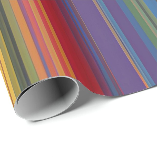 Bold Rainbow Rand Gift Wrap - Vibrant Presentpapper (Rullad Hörn)