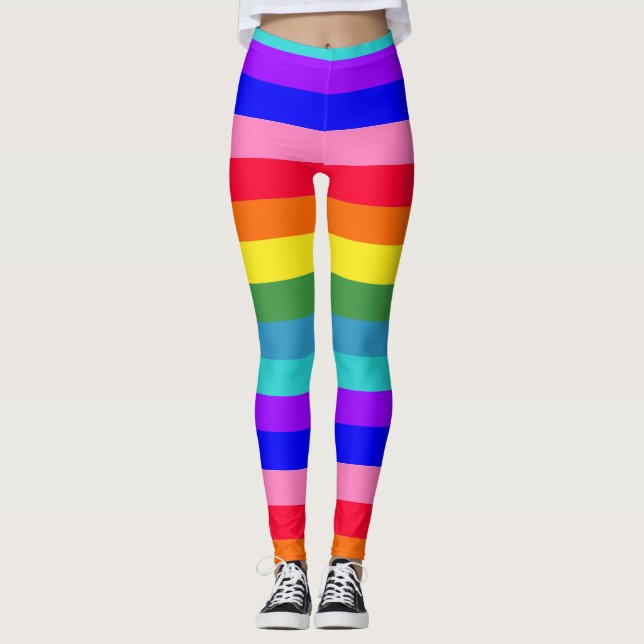 Bold Rainbow Rand leggings (Framsida)