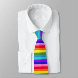 Bold Rainbow Rand Neck Tie. Slips