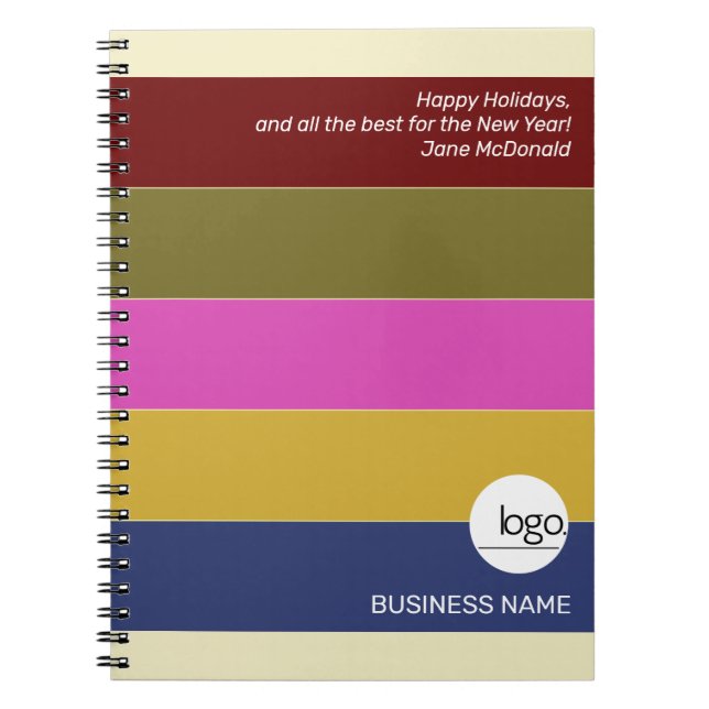 BOLD RAND CORPORATE HELGDAG GIFT Business LOGOTYP Anteckningsbok (Framsidan)