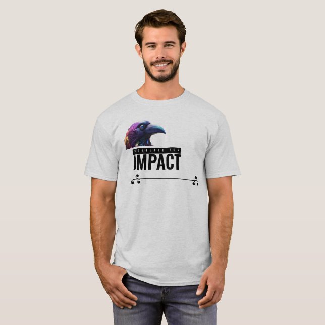 Bold Raven “Förbered dig för nedslag”  T-Shirt –  (Hel framsida)