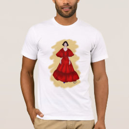 Bold Red and Blue in a  Dreamlike Croqui Design T Shirt