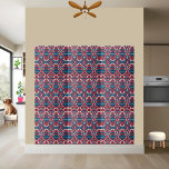 Bold Red and Blue Scandinavian Tribal Mönster Tile Kakelplatta<br><div class="desc">Den här plattan, inspirerad av klassiska skandinaviska textilier och stamtryck, firar kulturdesign med ett modernt kant. Det invecklade mönster, rik i arv och symboliska former, ger karaktär åt alla typer av förhållanden. Oavsett om det används som en enda accent eller som en del av ett större mönstrat yta, ger det...</div>