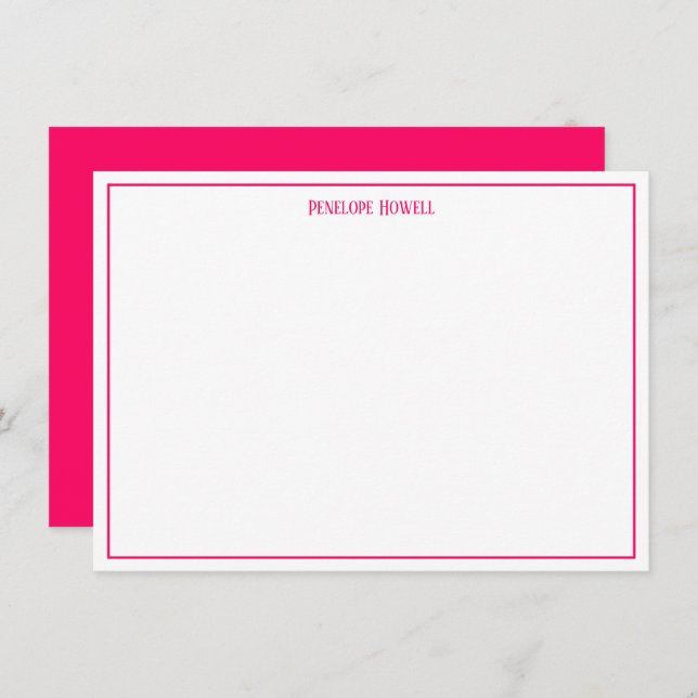 Bold Red and White Personlig Note Card Inbjudningar (Fram/baksida)
