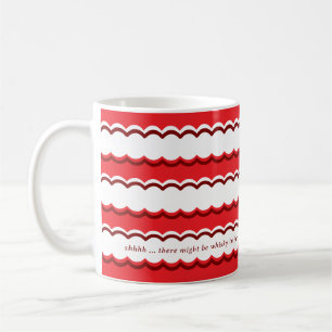 Bold Red and White Scalloped Rand Kaffemugg