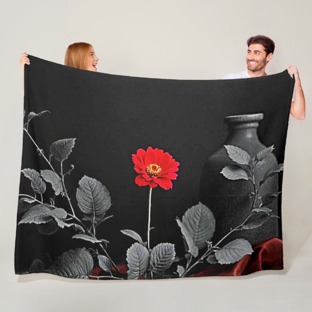 Bold Red Awakening Fleecefilt (På plats)