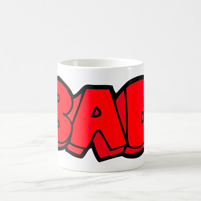 Bold Red Bad Graffiti Stil Text Kaffemugg (Skapare uppladdad)