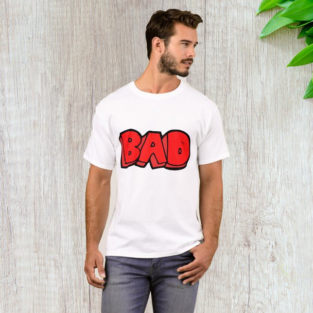 Bold Red Bad Graffiti Stil Text T Shirt (Skapare uppladdad)