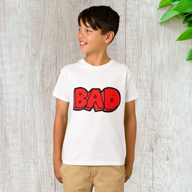 Bold Red Bad Graffiti Stil Text T Shirt (Skapare uppladdad)