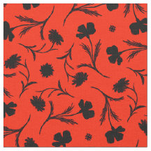Bold Red Black Liberty Blommönster Classy Chic