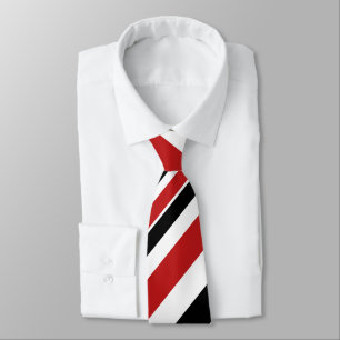 Bold Red Black Rand Neck Tie Slips