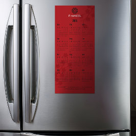 Bold Red Blommigt Calendar