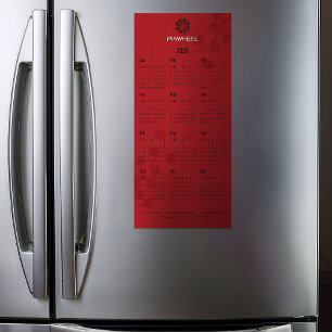 Bold Red Blommigt Calendar