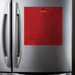 Bold Red Blommigt Calendar