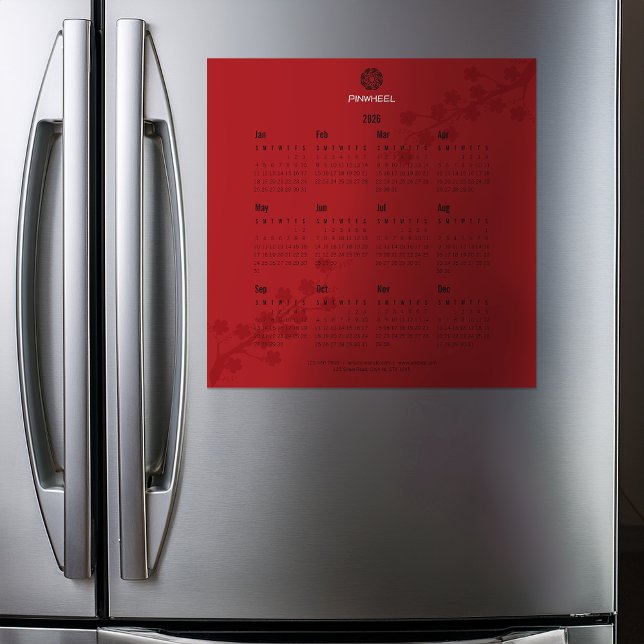 Bold Red Blommigt Calendar (Skapare uppladdad)