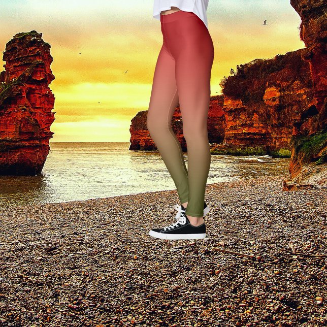Bold Red Chili Pepper Spice Ombre Tie Dye Leggings (Skapare uppladdad)