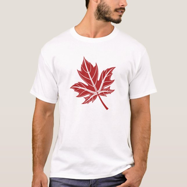 Bold Red Maple Löv T Shirt (Framsida)