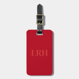 Bold Red Monochrome Classial, första Monogram Bagagebricka